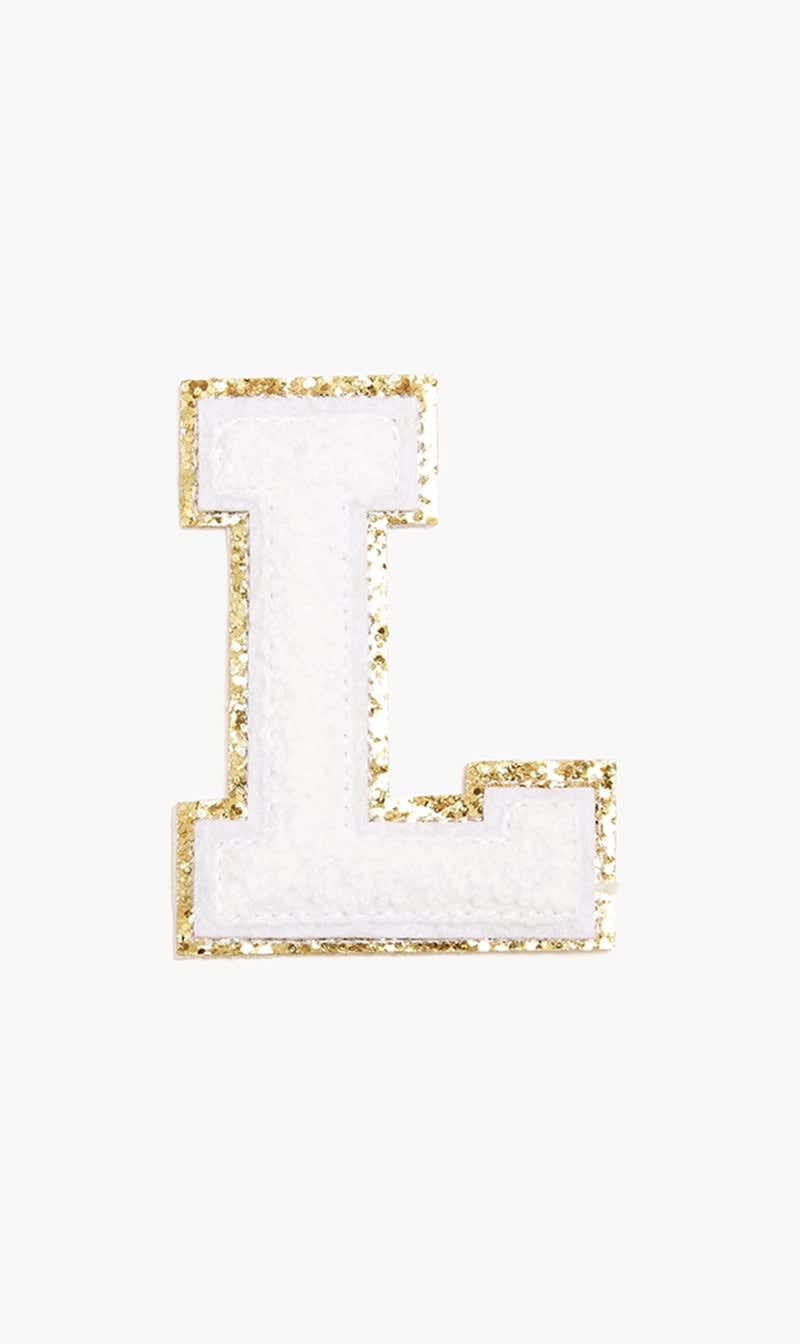 

Becco White Chenille Sparkle Letter 'l' Patch | The Deal Outlet