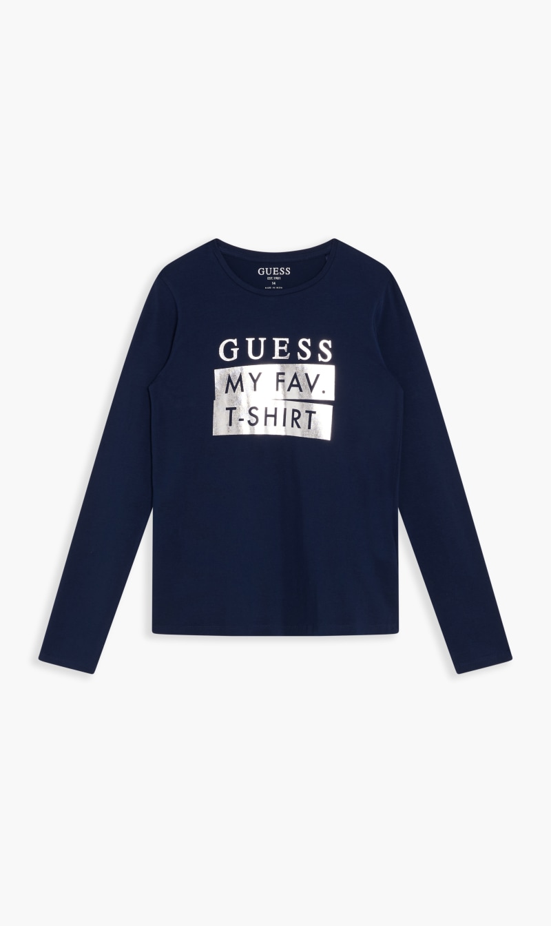 

Guess ls t-shirt - ic2 stretch jersey 180 | the deal outlet, Blue