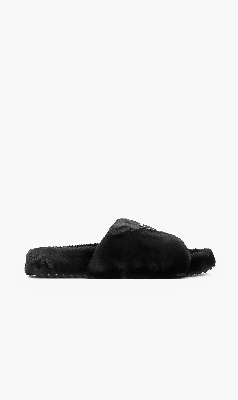 

One Strap Bedroom Slippers, Black