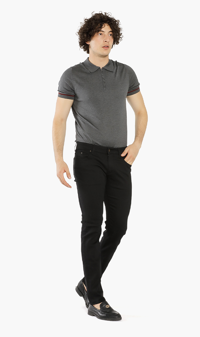 Logo Pocket Jeans, Black