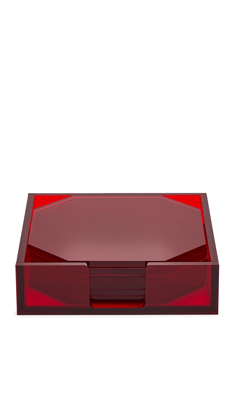 

Rouge 540 Set Of 6 Coasters, Red