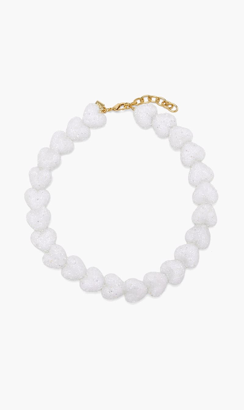 

Crystal Haze White Jelly Heart Necklace for Women | The Deal Outlet