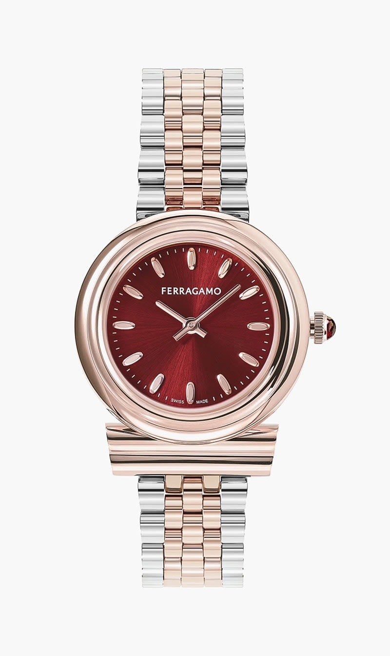 Ferragamo Red Gancini Bracelet for Women