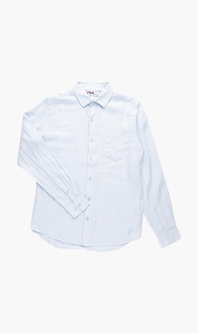 

Raven Tonal Embroidered Logo Shirt, Blue