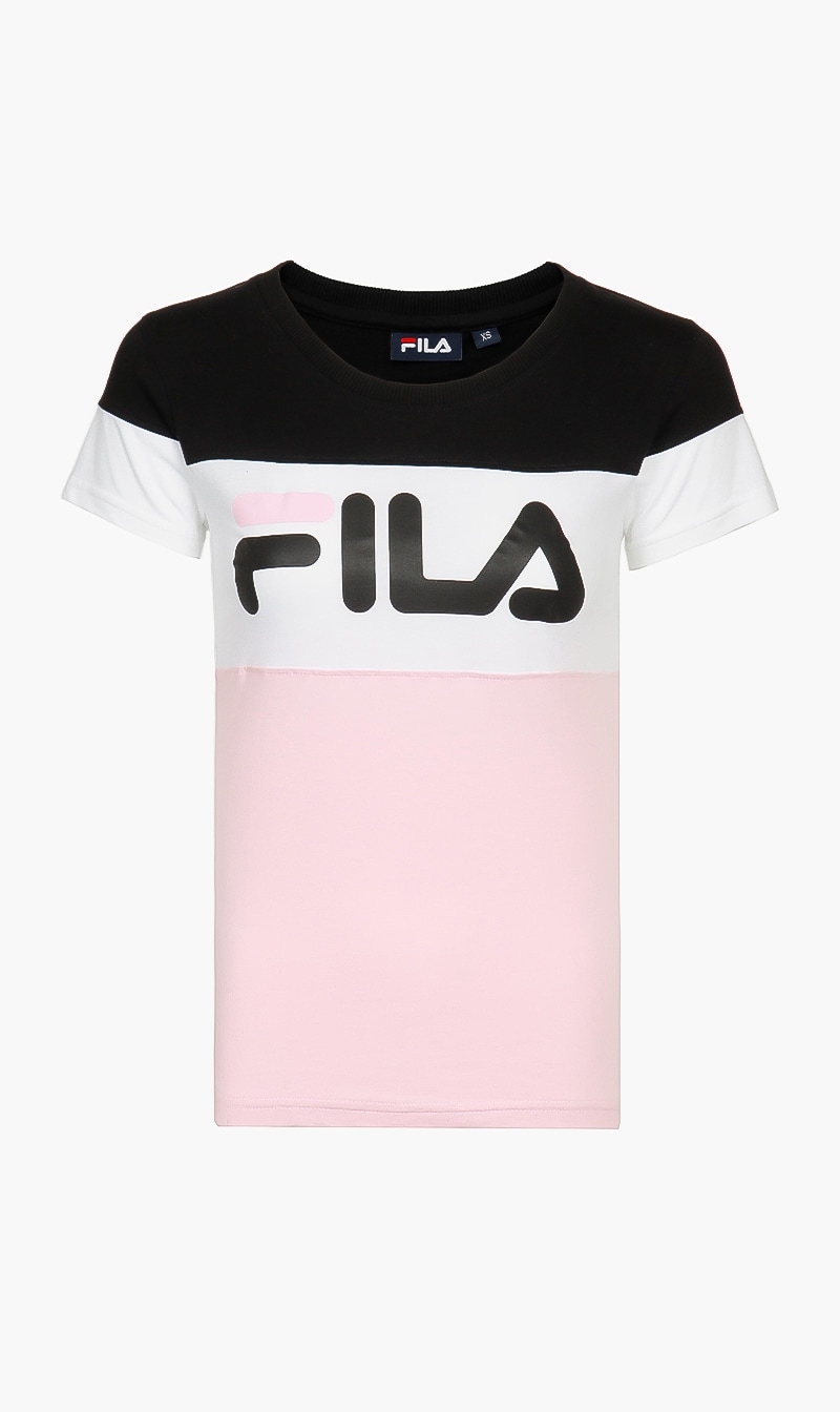 

Fila Black Anna Colorblock T-shirt for Women | The Deal Outlet