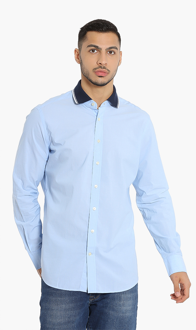 

Hackett London Knit Collar Slim Fit Shirt