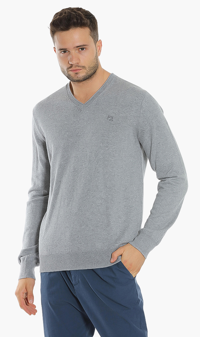 

Cesar V-neck Pullover, Grey