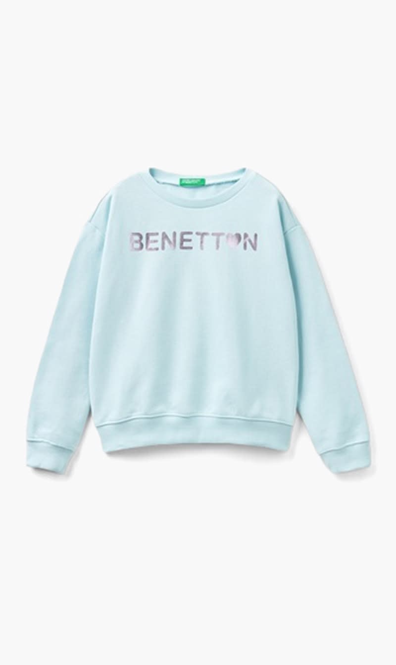 United Colors Of Benetton Blue Logo Sweatshirt for Girls