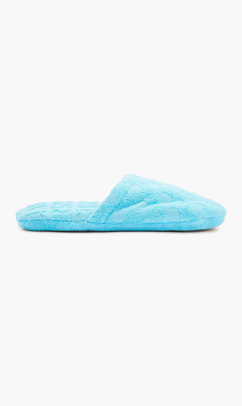 

Versace Blue All Over Polka Dot Slippers Blue | The Deal Outlet