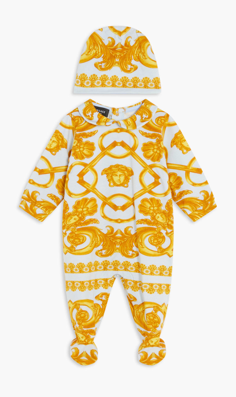 

Versace ng gift set 2 pc onesie hat ao barocco pink | the deal outlet, Multi-color