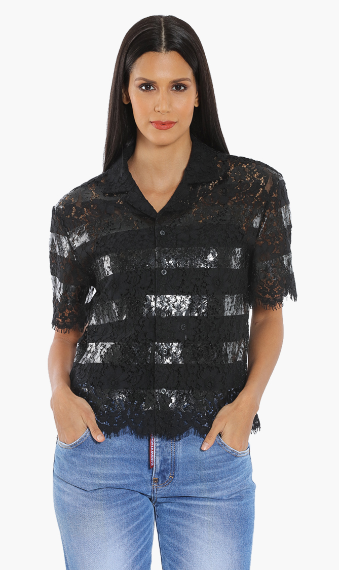 

Dsquared2 Floral Lace Shirt