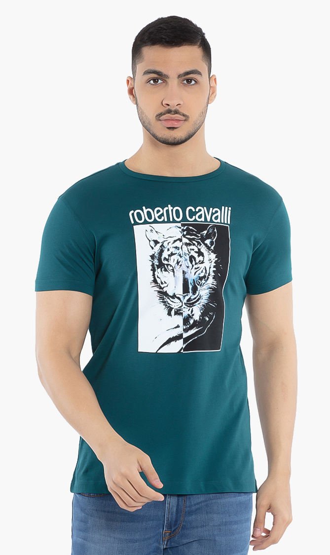 

ROBERTO CAVALLI Leopard Photo Print T-shirt
