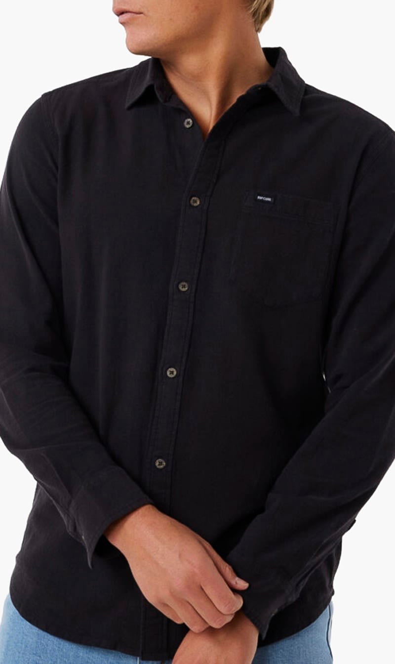 

Ripcurl Black Washed Long Sleeve Shrt Button Shirt for Men