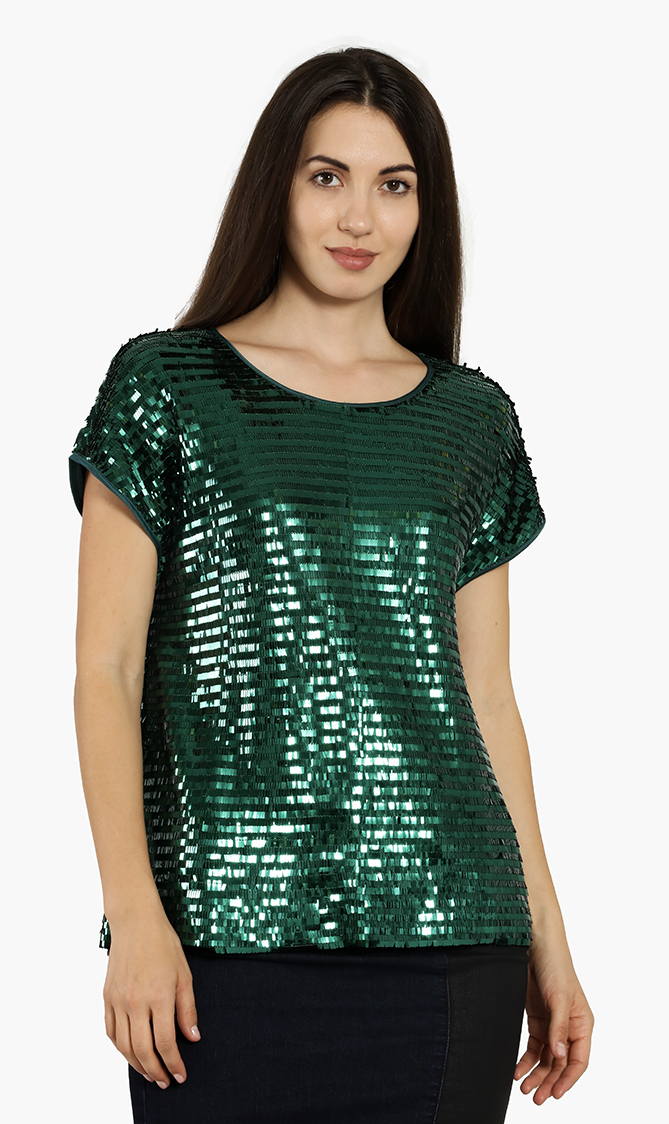 

Cascading Sequin Top