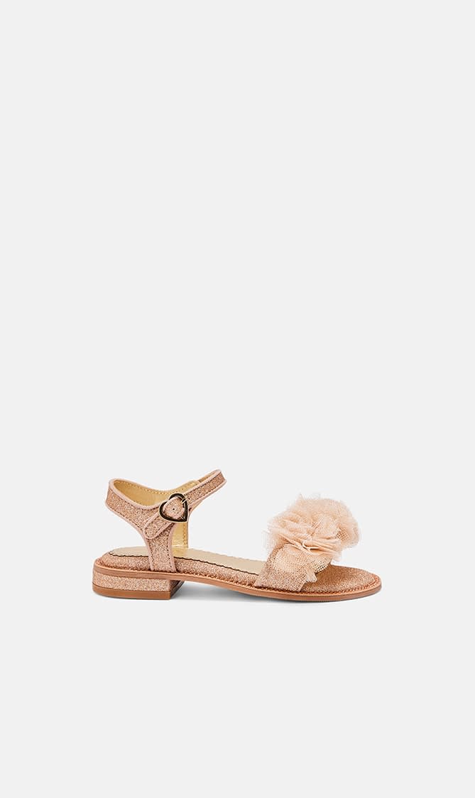 

Angel's Face Gold Carmen Corsage Sandal Rose Gold for Girls | The Deal Outlet