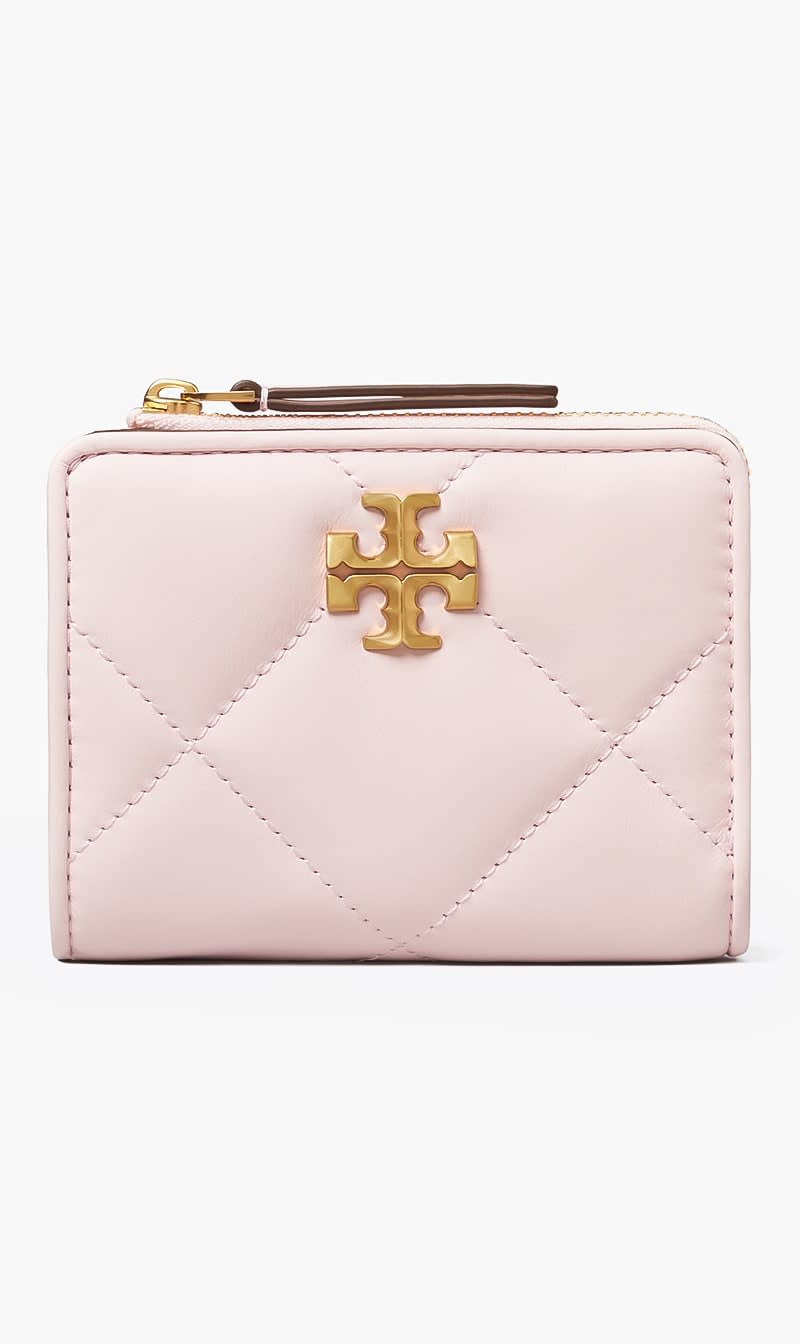 

Tory Burch Pink Kira Diamond Quilt Bi-fold Wallet for Women | The Deal Outlet