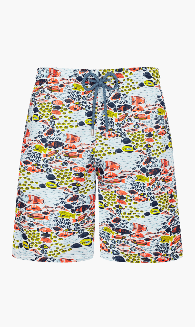 

Vilebrequin White Fish Printed Shorts for Men | The Deal Outlet