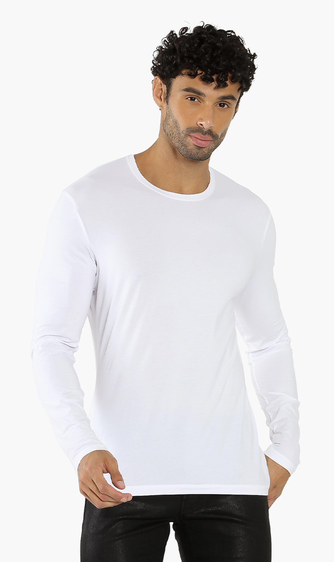 

Skin Long Sleeves Inner T-shirt, White