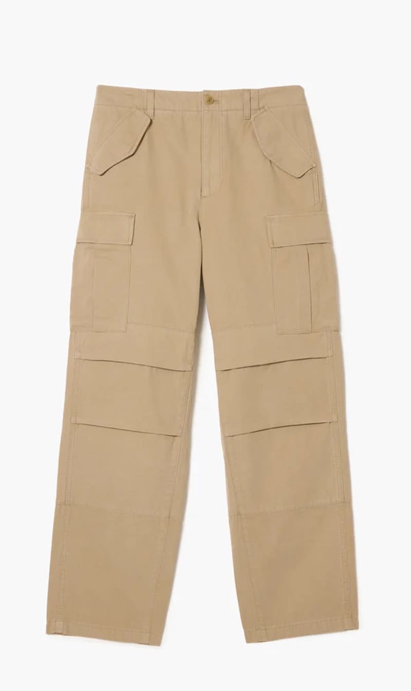 

Lacoste Beige Straight Fit Cotton Cargo Pants for Men | The Deal Outlet