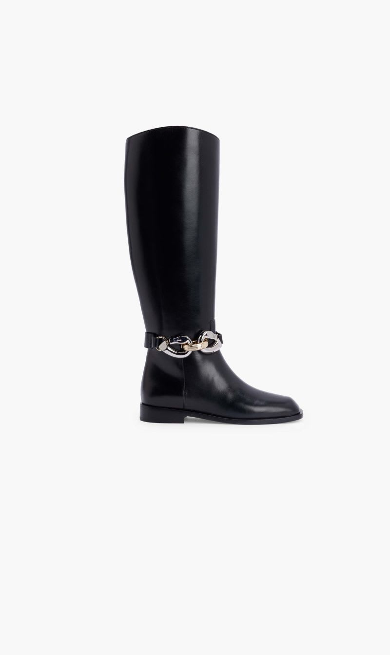

Tory Burch Black Jessa Riding Boot for Women | The Deal Outlet
