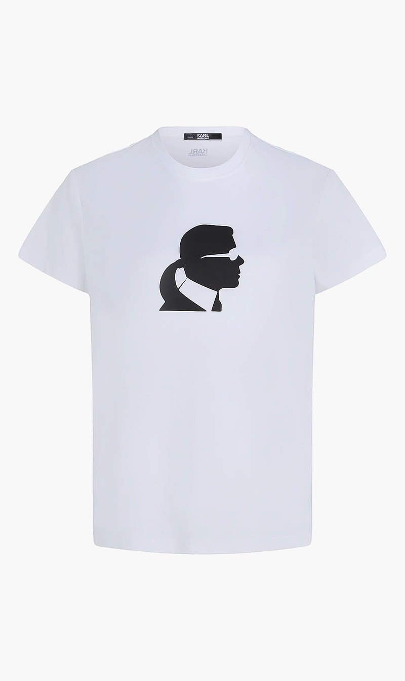 

Karl Lagerfeld White Karl Cameo T Shirt for Women | The Deal Outlet