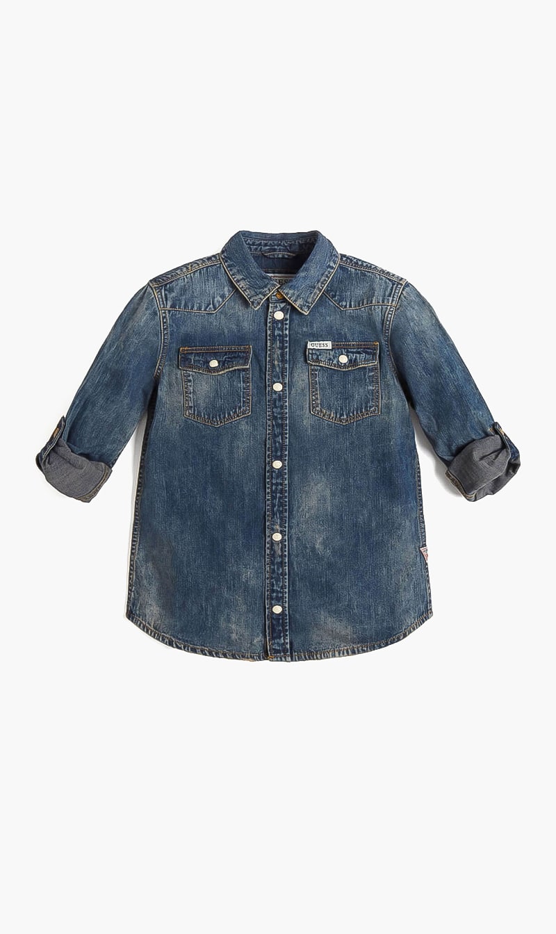

Denim Long Sleeves Shirt, Blue