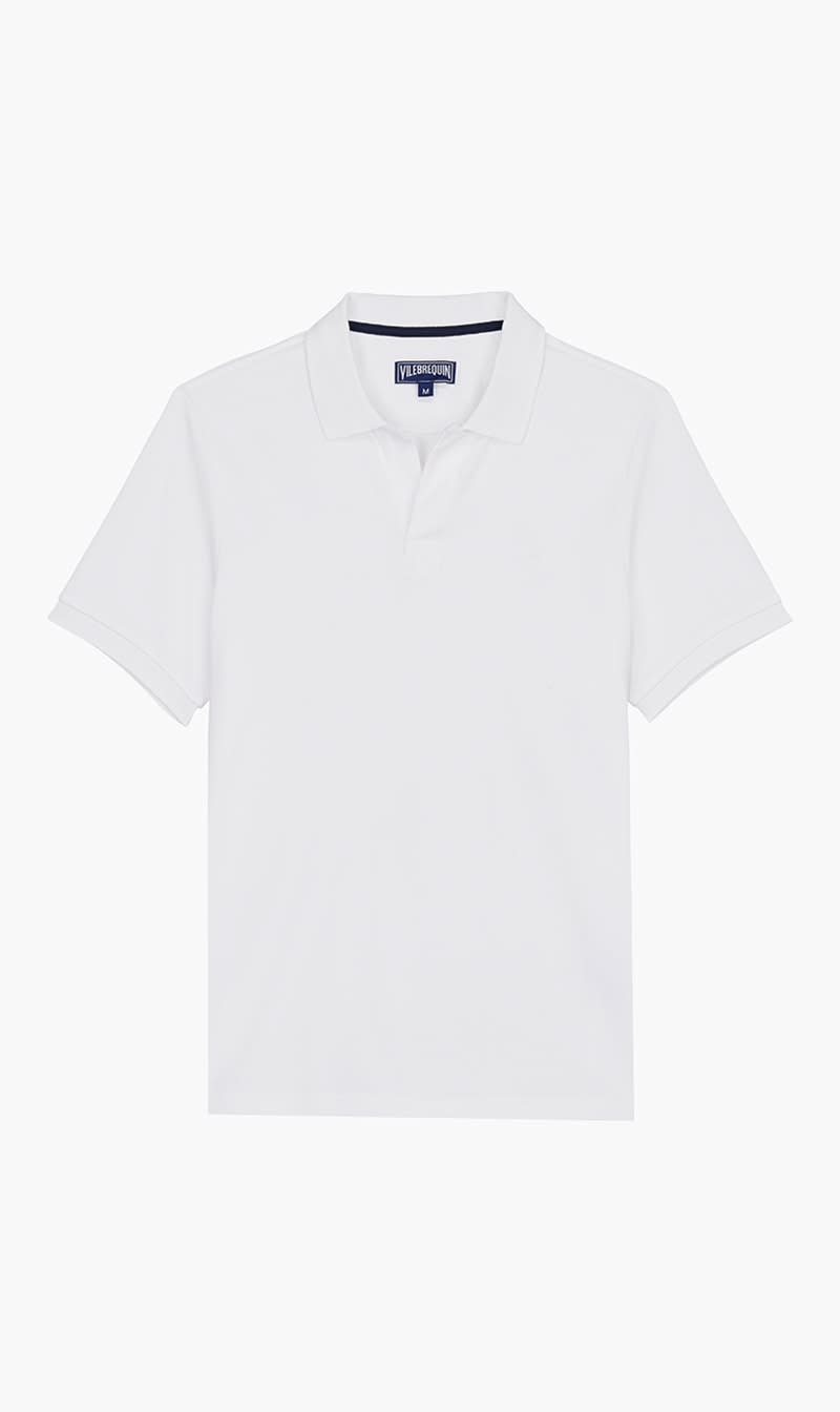 

Vilebrequin White Organic Cotton Pique Polo for Men | The Deal Outlet