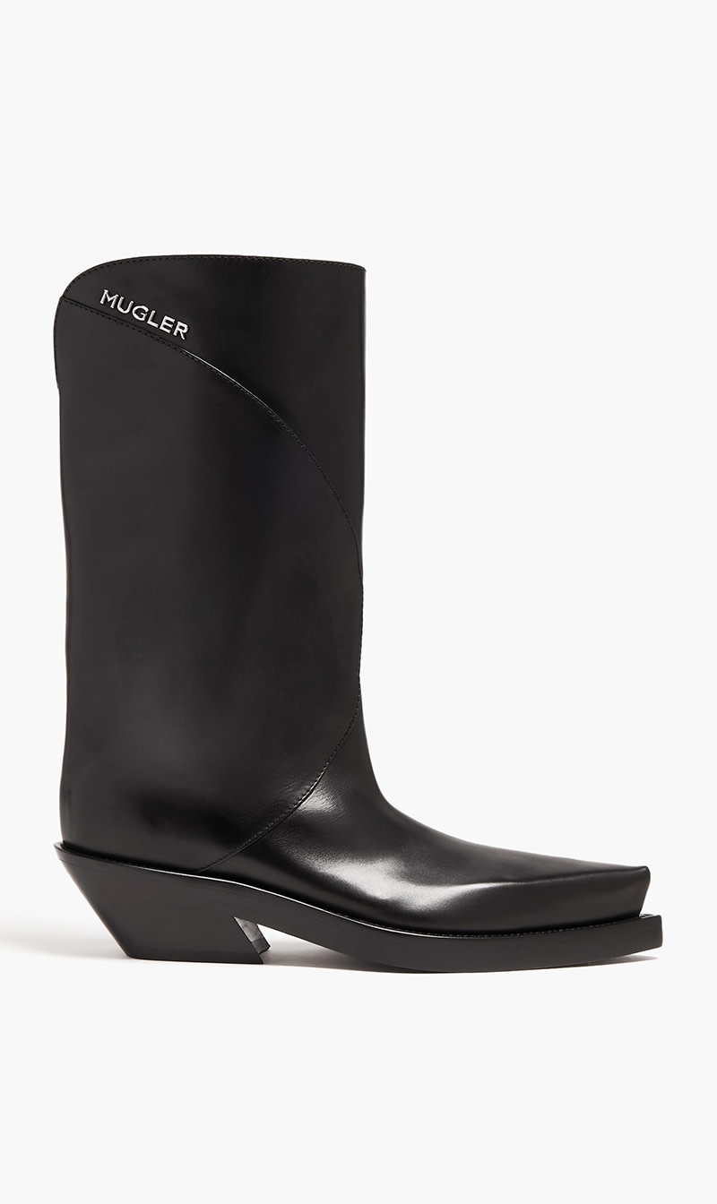 

Mugler Black Santiag Boots for Women | The Deal Outlet