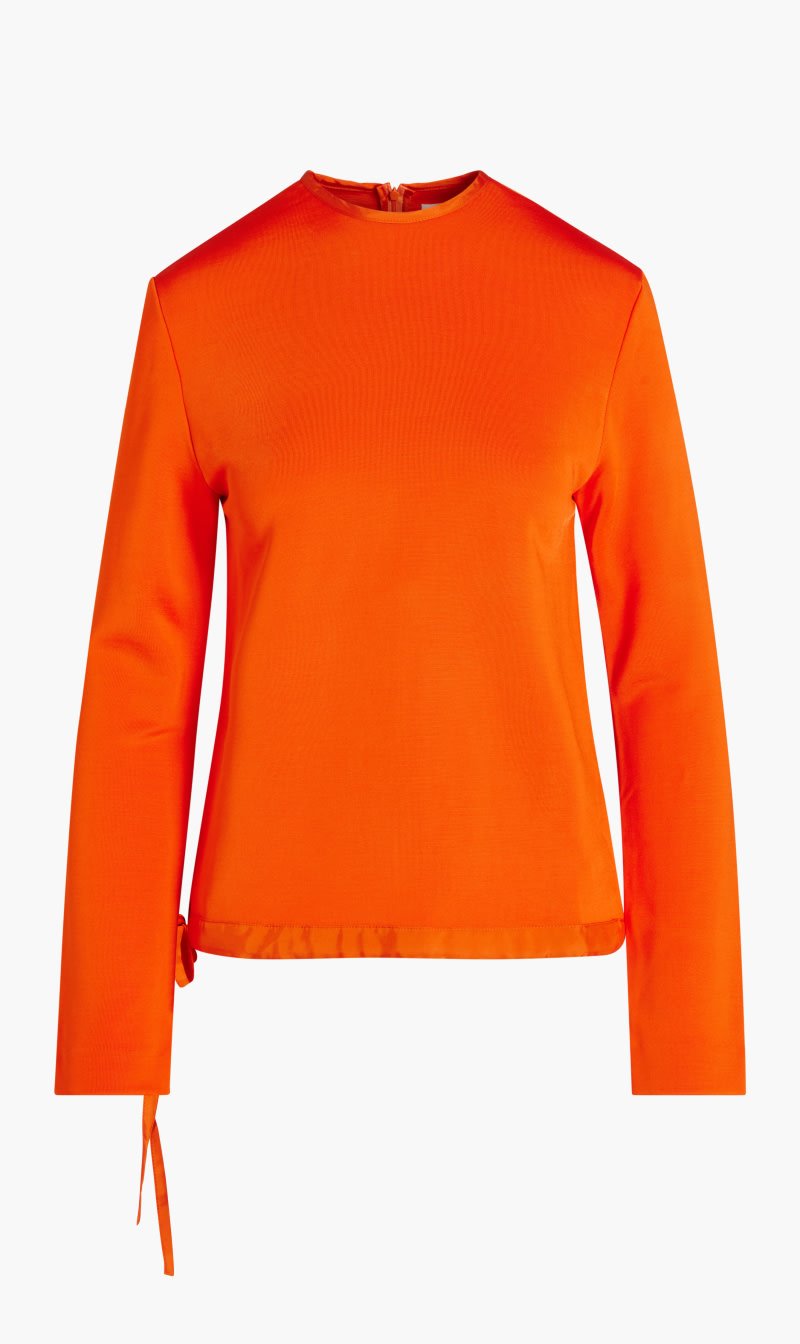 

Jil Sander Orange Double Face Bomber Top for Women | The Deal Outlet