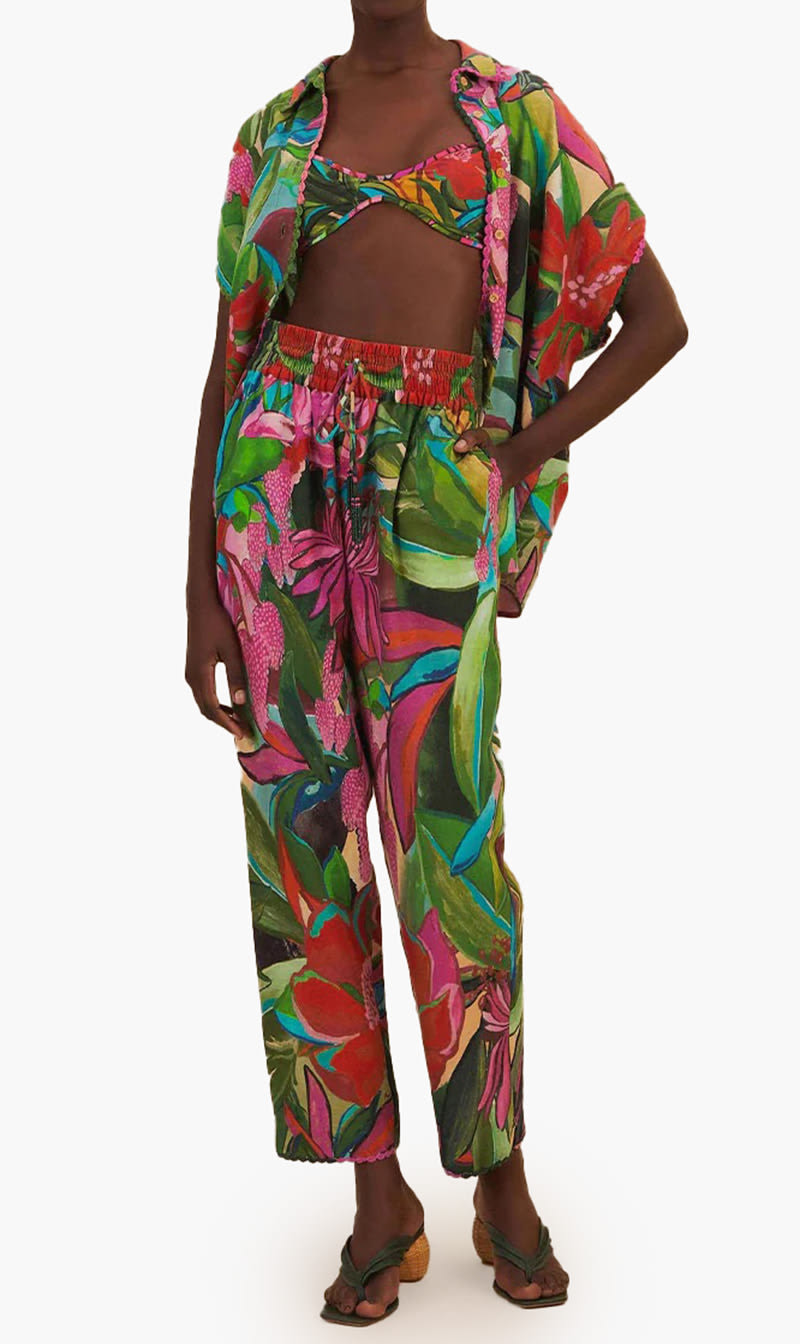 

Farm Rio Multi-color Jardin De Reve Pants for Women | The Deal Outlet