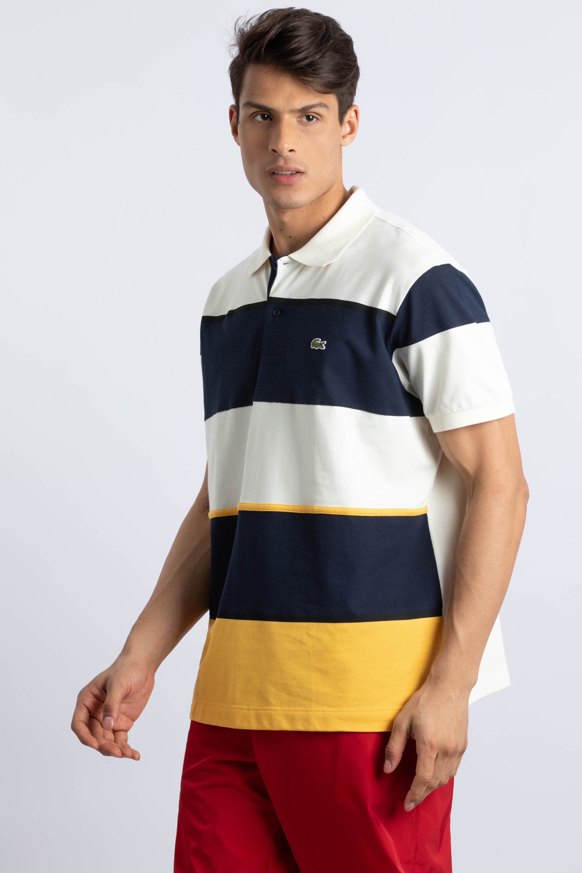 

Lacoste Colorblock Striped Polo Shirt