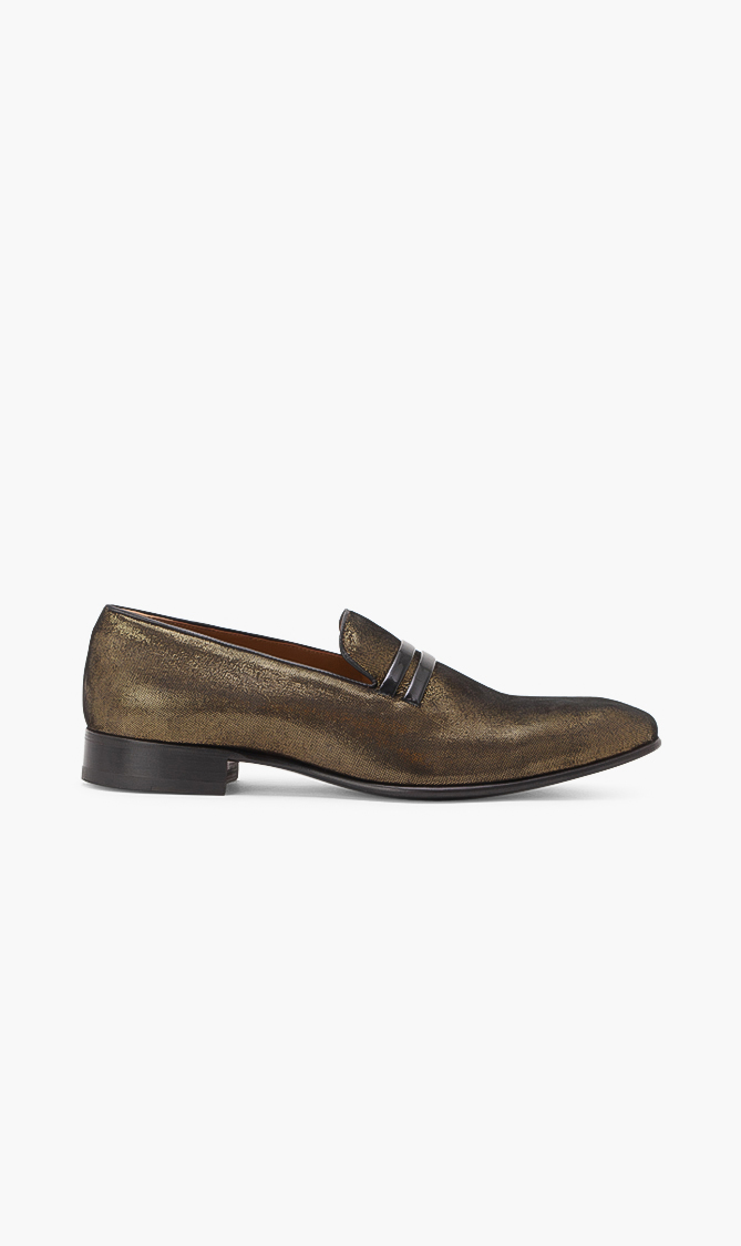 

Malone Souliers Miles 29 Heather Gold Loafers