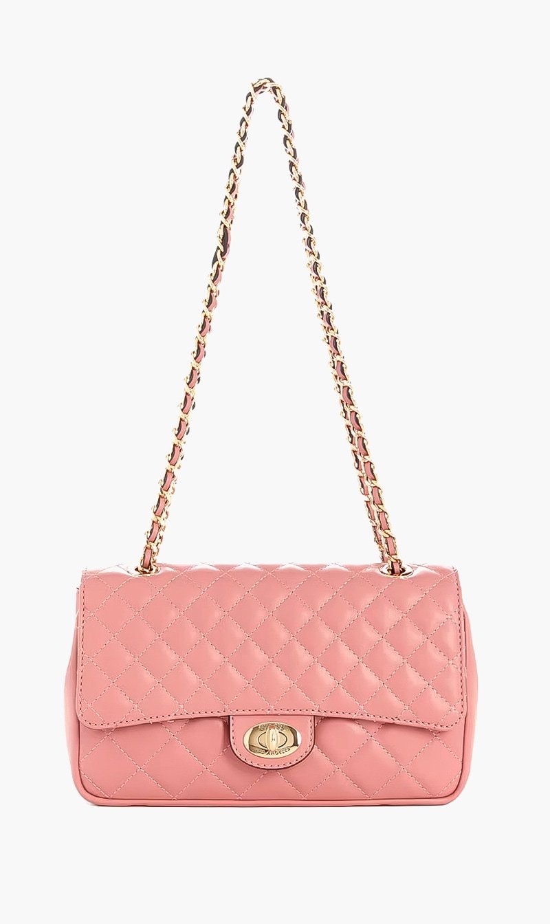 

Guess Pink Stars Hollow Crossboday Bag for Women | The Deal Outlet