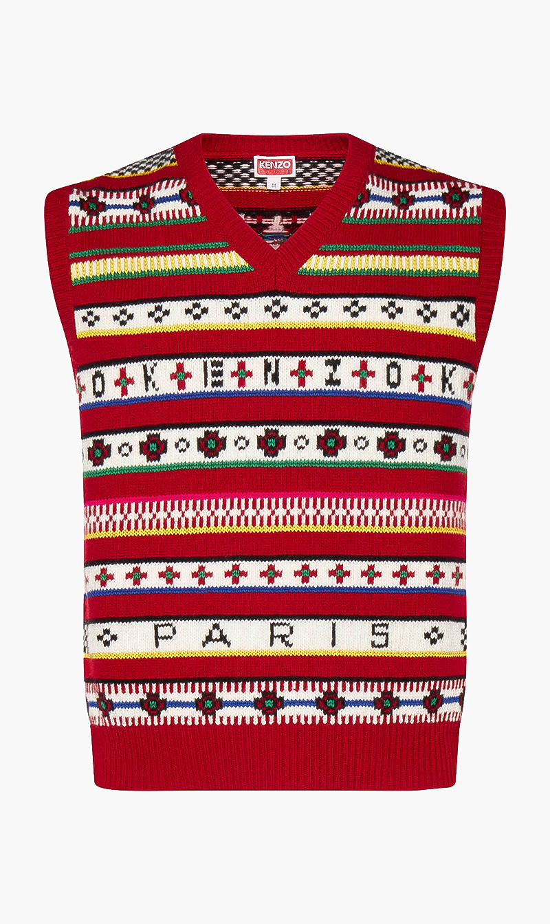 

Jacquard Regular Vest Sweater
