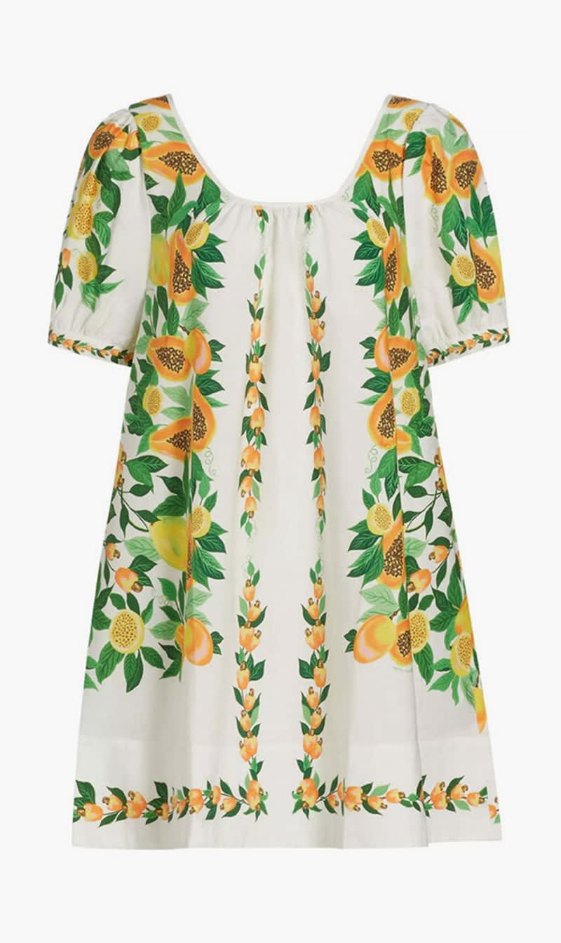 

Farm Rio White Salad Scarf Mini Dress for Women | The Deal Outlet