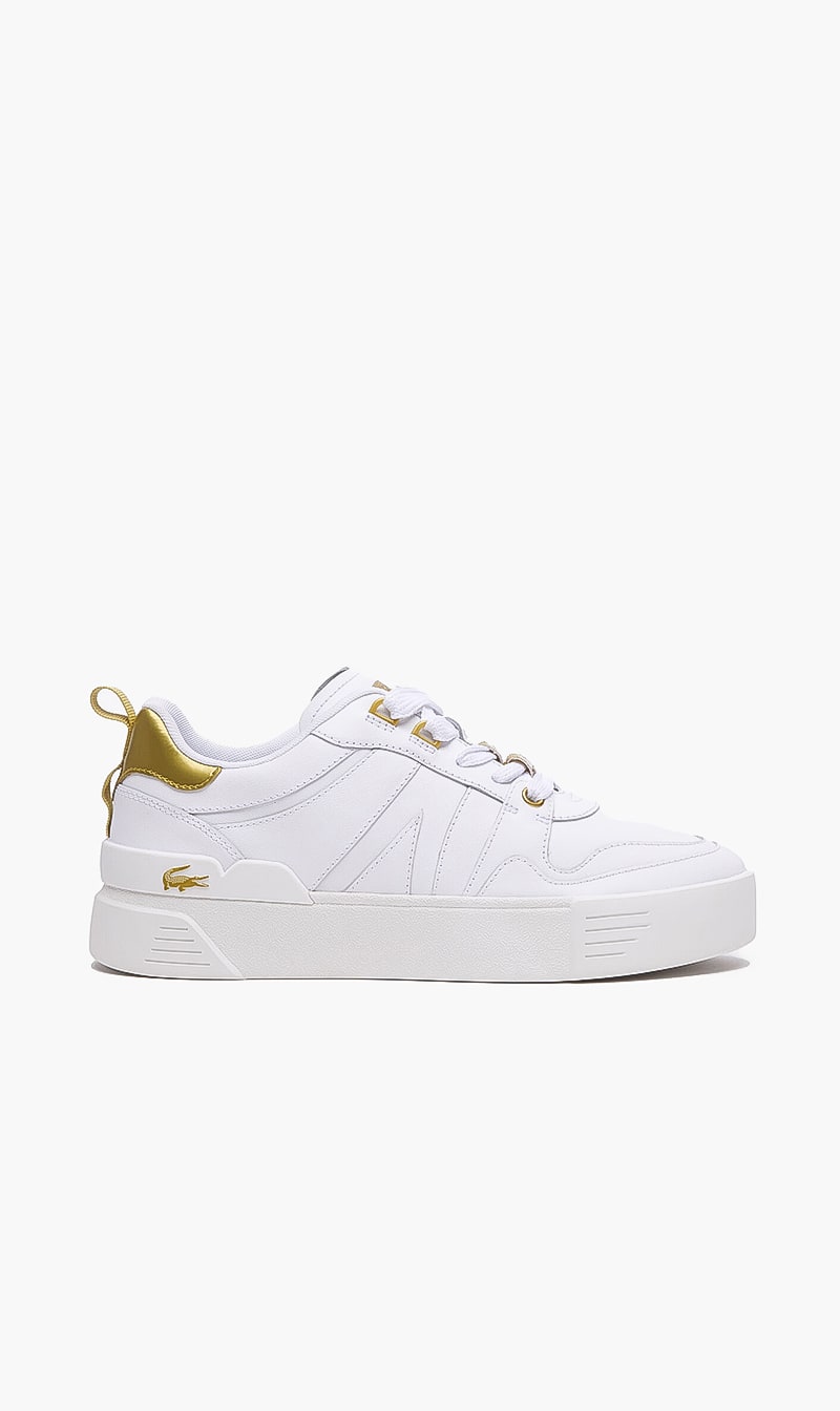 

Lacoste Gold Leather Lace Sneakers for Women | The Deal Outlet