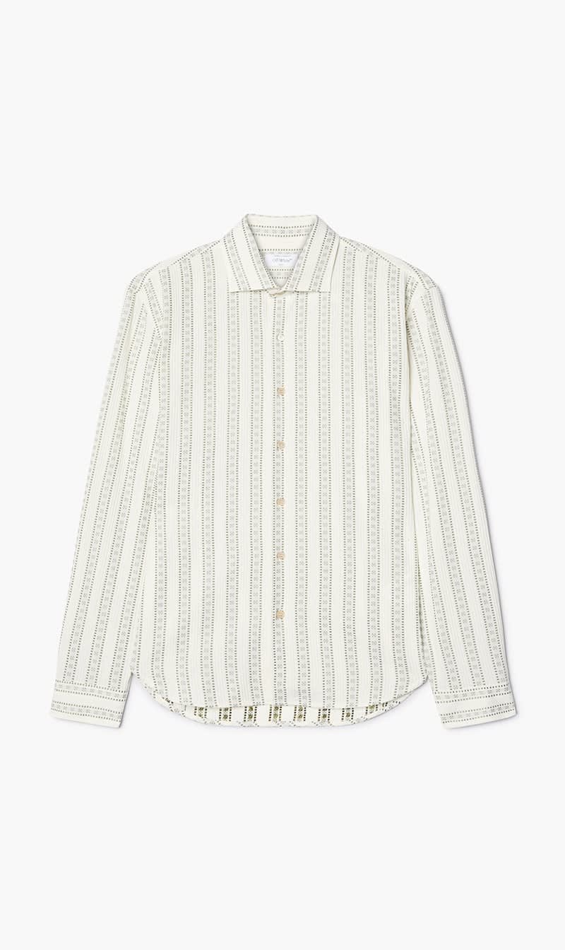 

Off-white White Arr Stripes Western Shirt Angora Willow for Men | The Deal Outlet