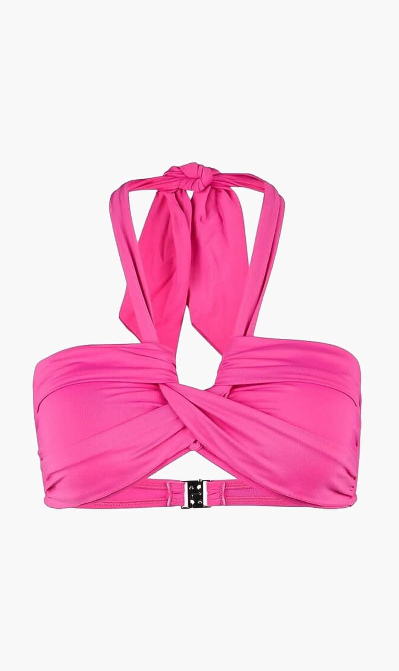 Seafolly Pink Halter Bandeau Bikini Top for Women