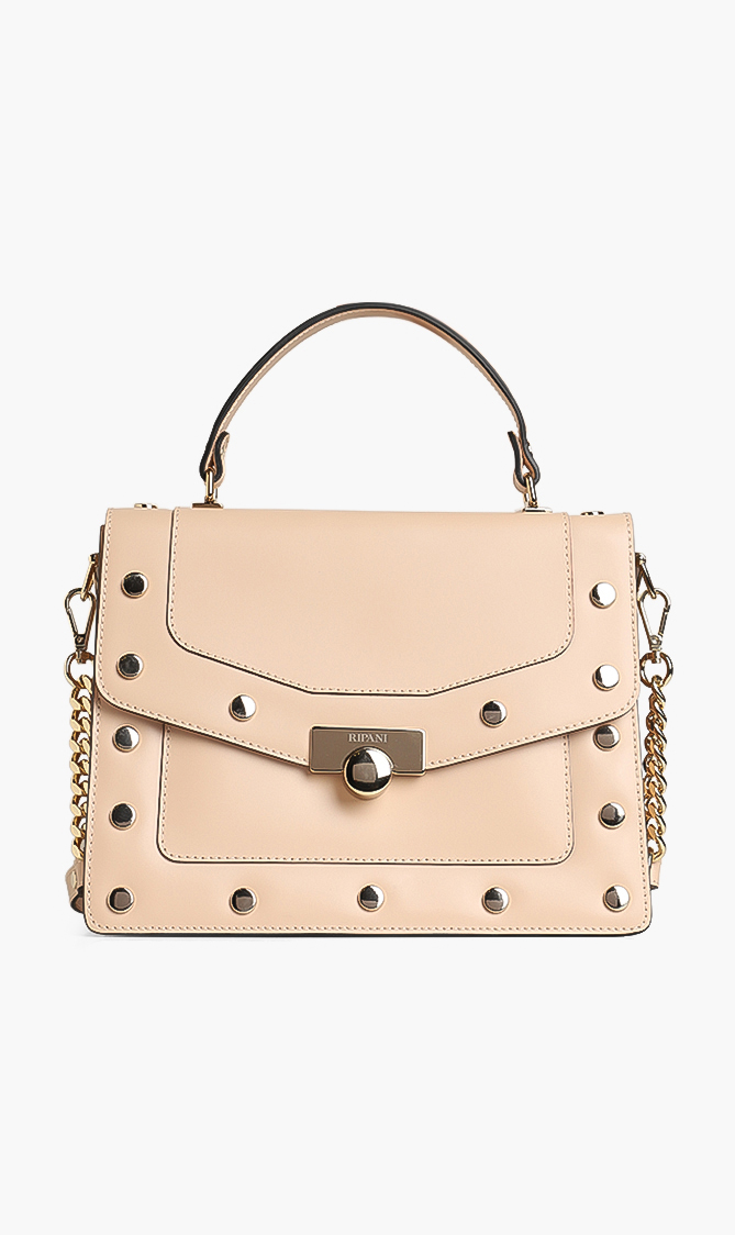 

RIPANI Studded Leather Crossbody Bag