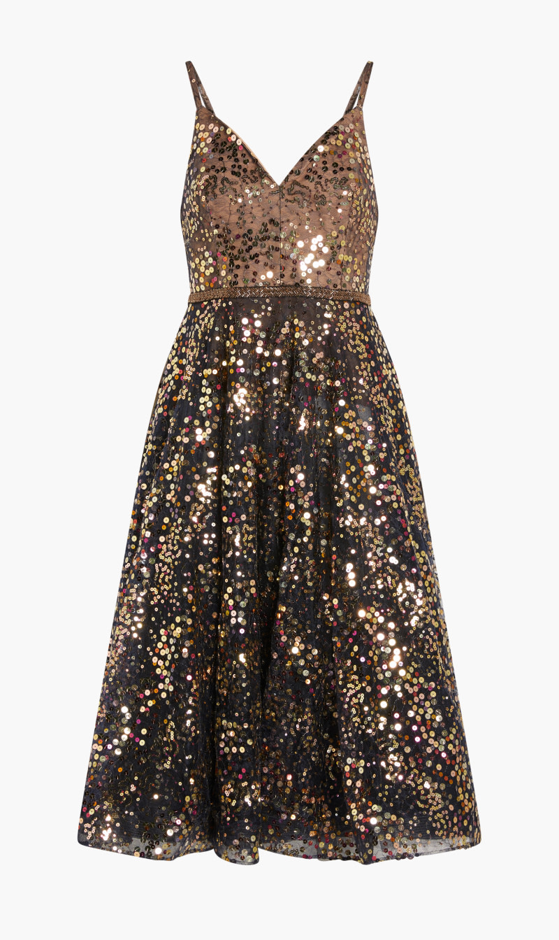 

Twinkle Noir Midi Dress, Multi-color