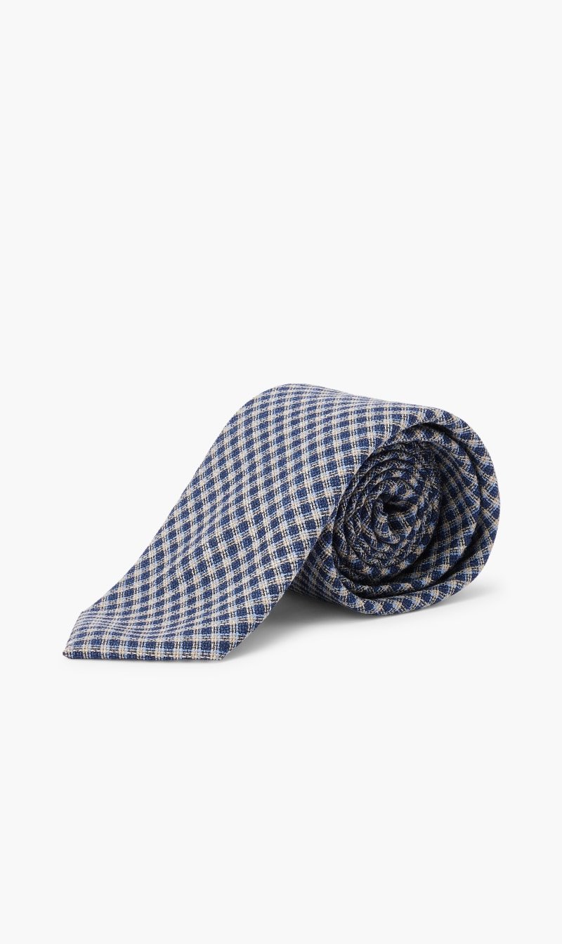 

Hackett London Grey Checkered Style Tie for Men | The Deal Outlet