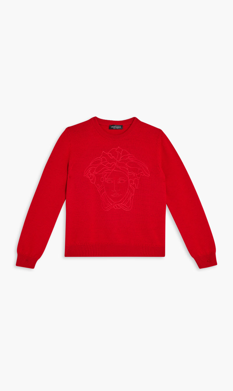 

Versace Red Knit Sweater for Girls | The Deal Outlet