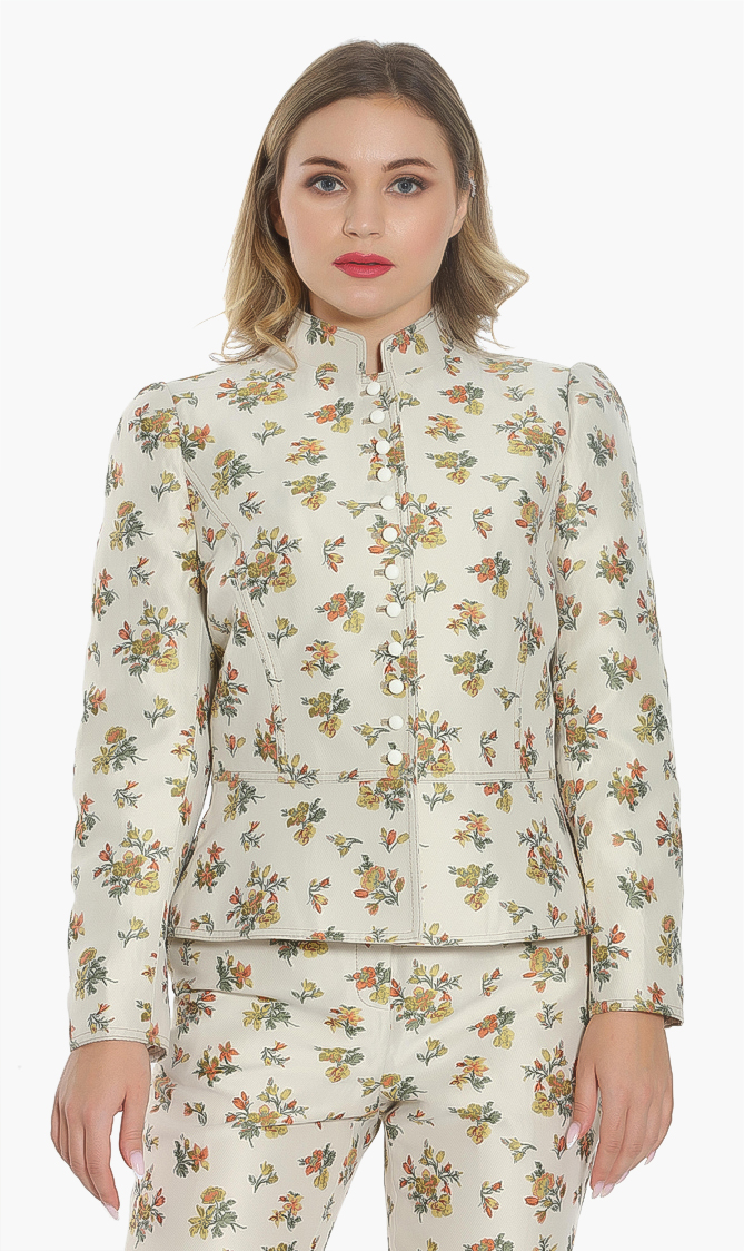 

Tory Burch Floral Jacquard Jacket