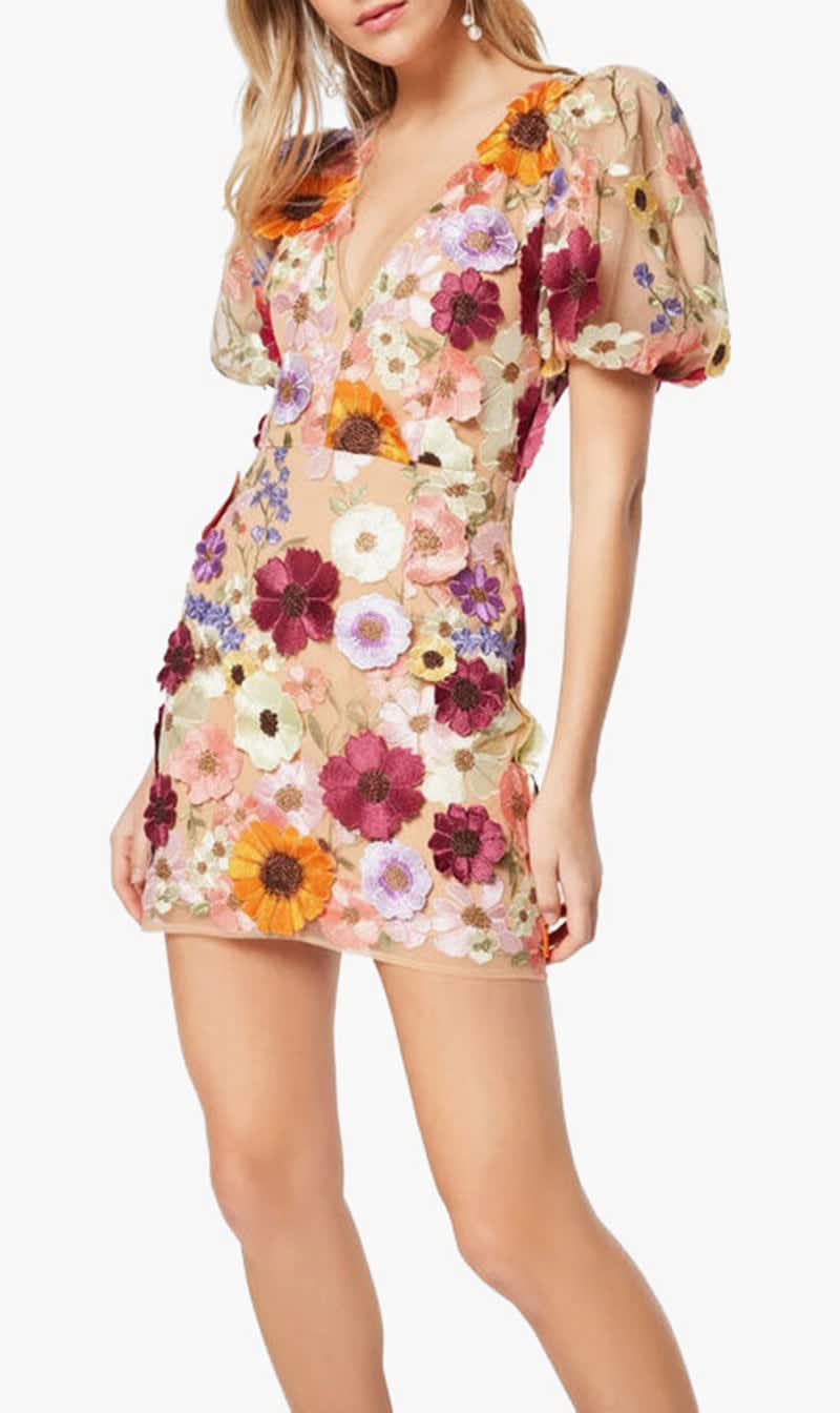 

Elliatt Multi-color Rosalind Floral Mini Dress for Women | The Deal Outlet