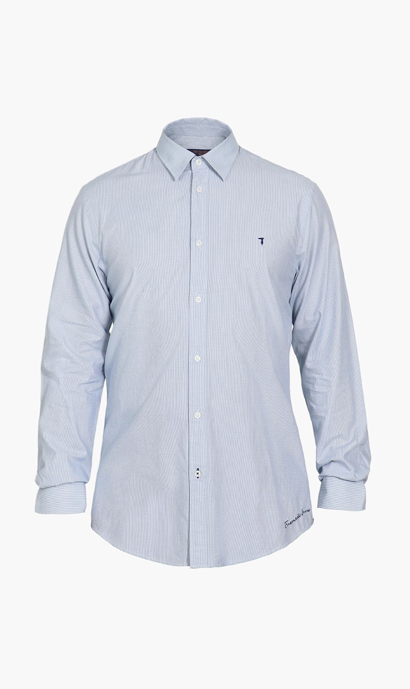 

Close Fit Miami Micro Waves Shirt, Blue