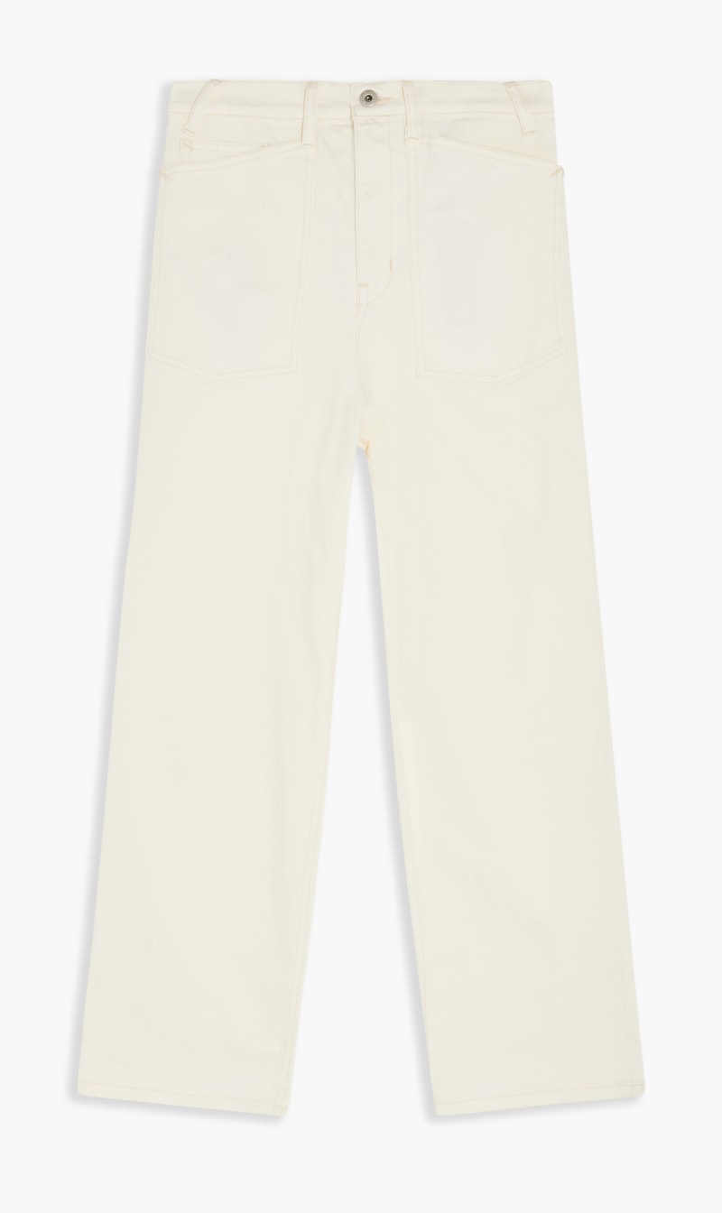 

Kenzo White Bleached Carrot Fit Jeans for Women | The Deal Outlet