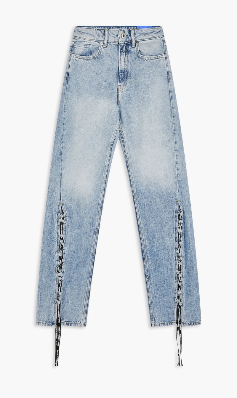 

Karl Lagerfeld Blue Klj Hr Straight Lace-up Denim for Women | The Deal Outlet