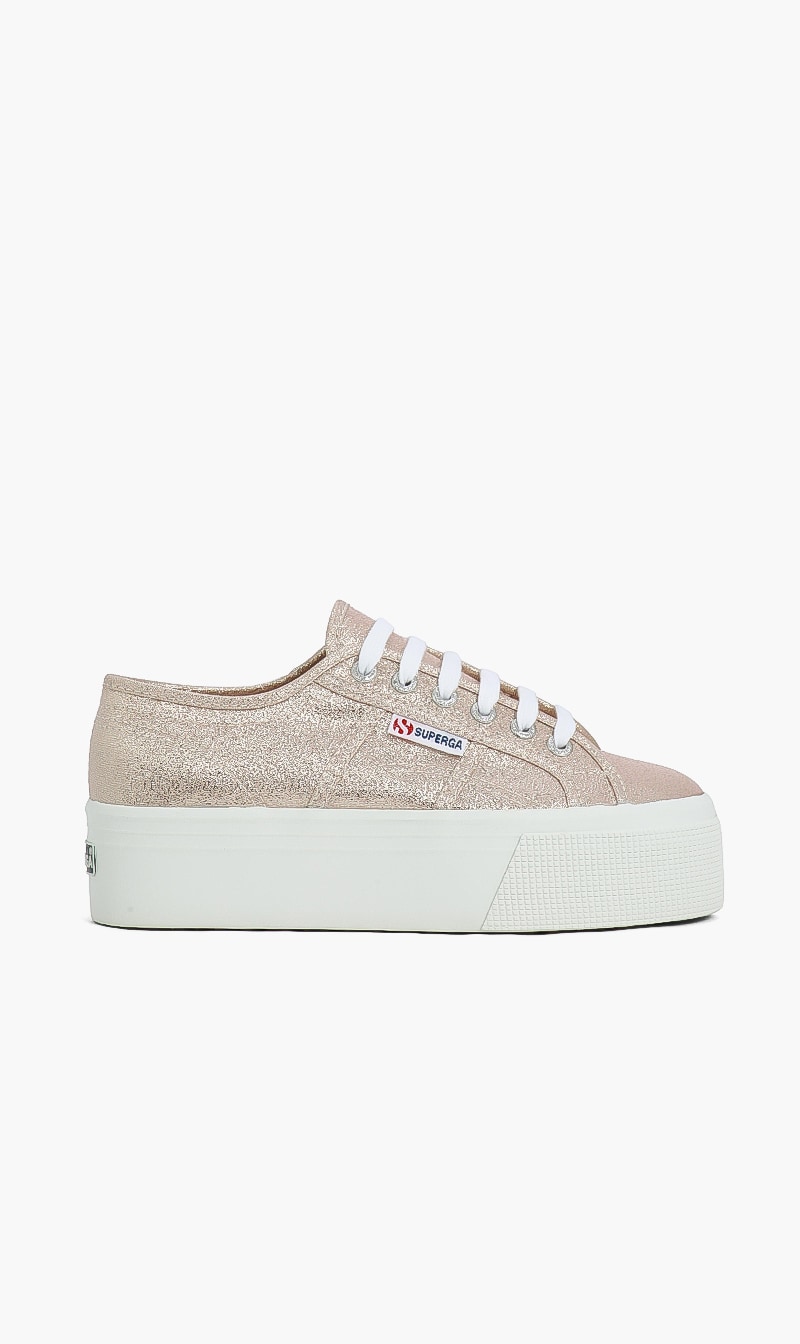 

Shimmering Lace Up Sneakers, Gold