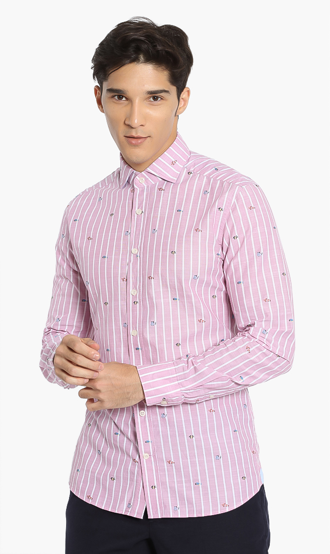 

Hackett London Fish Coupe Slim Fit Shirt