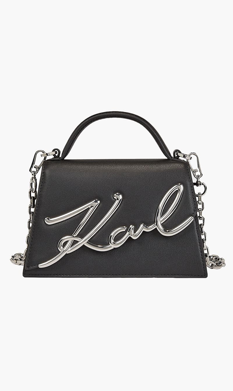 

Karl Lagerfeld Black Signature 2.0 Crossbody Bag for Women | The Deal Outlet